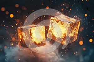 Fiery Cubes in Motion