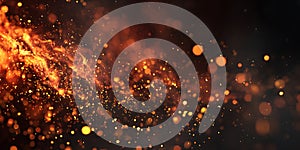 Fiery Embers A Glowing Abstract Background