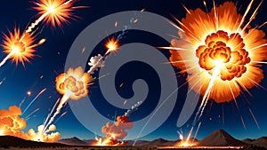 fiery explosion background wallpaper theme. vector illustration.
