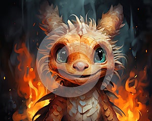 Fiery Feline: The Adorable Hybrid with Big Eyes and an Impish Sm