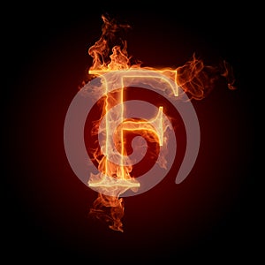 Fiery font photo