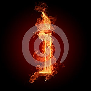 Fiery font photo