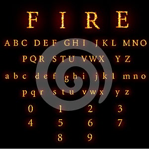Fiery font collection