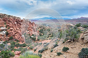 Fiery Furnace Viewpoint, La Sal Mountains, Arches National Park, UT