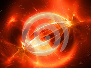 Fiery glowing energy correlated strings in space