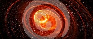 Fiery glowing spinning spreader abstract widescreen background