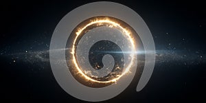 Fiery Glowing Sun Exploding in Outer Space