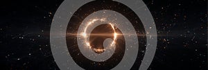 Fiery Glowing Sun Exploding in Outer Space