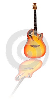 Fiery Guitar with reflection