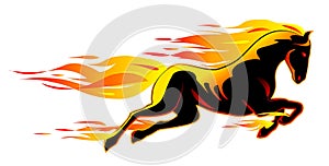 Fiery horse photo