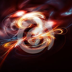 Fiery imagination in a space