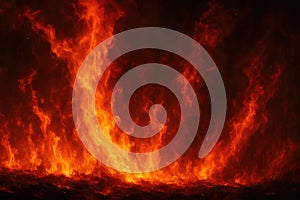 Fiery inferno burning embers blazing inferno