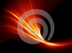 Fiery linear dynamic motion photo