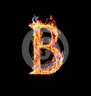 Fiery magic font - B photo