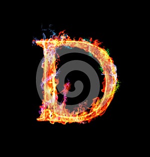 Fiery magic font - D