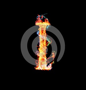 Fiery magic font - I photo