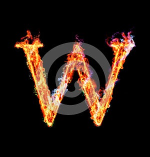 Fiery magic font - W photo