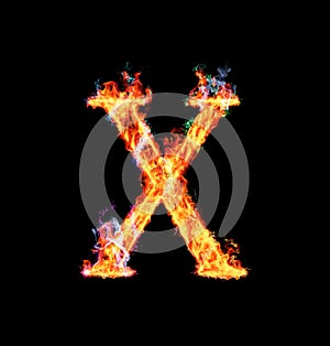 Fiery magic font - X photo