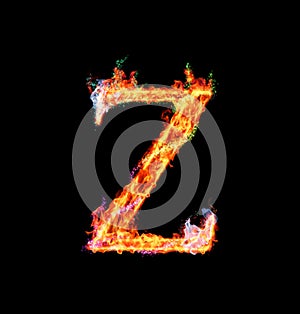 Fiery magic font - Z photo