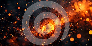 Fiery Noise Texture with Ember-Like Particles for Dramatic Backgrounds and Design