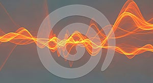 Fiery Orange Waveform Abstract with Subtle Gradient Background
