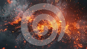 Fiery Particle Explosion: Dynamic Abstract Energy Background