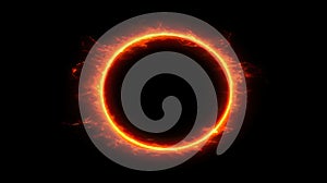 Fiery Ring of Fire Abstract Background