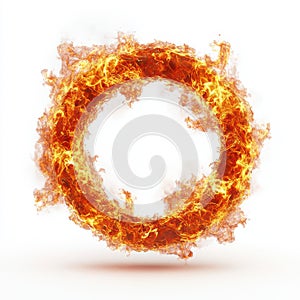 Fiery Ring of Fire Abstract Blaze Burning Circle