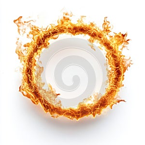 Fiery Ring of Fire Abstract Burning Circle
