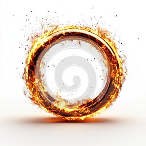 Fiery Ring of Fire Abstract Burning Circle
