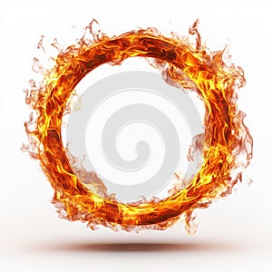 Fiery Ring of Fire Abstract Burning Circle