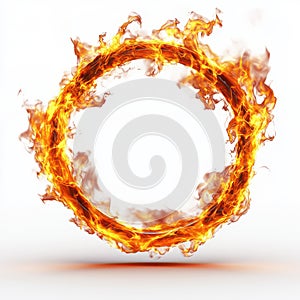 Fiery Ring of Fire Abstract Burning Circle