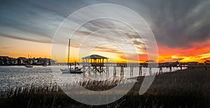 Fiery Sky Over James Island, SC photo