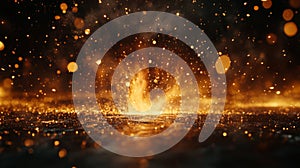 Fiery Sparks Exploding Upwards From Molten Metal