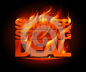 Fiery summer sizzling deal design.
