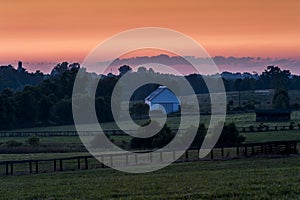 Fiery Summer Sunset - Horse Farm - Kentucky