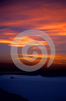 Fiery Sunset over Lake Titicaca Peru - 2 photo