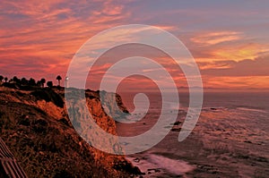 Fiery Sunset at Point Vicente Lighthouse, Palos Verdes, Los Angeles County, California
