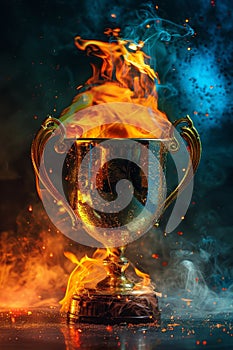 Fiery Trophy in a Mystical Blaze