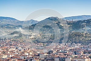 Fiesole seen from the Dome of Florence