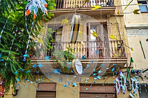 Fiesta Major de Gracia, Carrer Joan Blanques de baix de tot, Barcelona, Spain