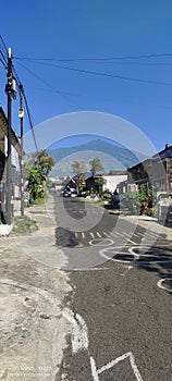 A fiew is beautiful background,Arjuno mountain