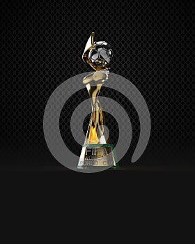 FIFA Womenâs World Cup 2023 trophy with logo isolated background