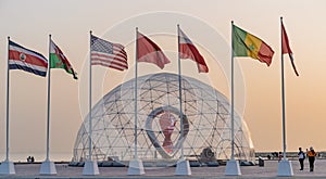 FIFA World Cup Qatar 2022 Official Countdown Clock at the corniche