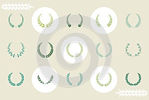 fifteen laurel wreaths icons