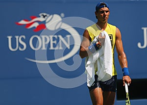 Fifteen times Grand Slam Champion Rafael Nadal of Spain practices for US Open 2017