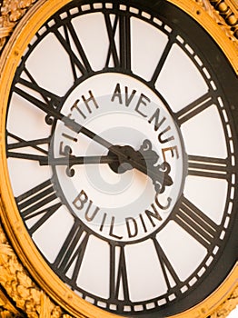 Fifth avenue building clock