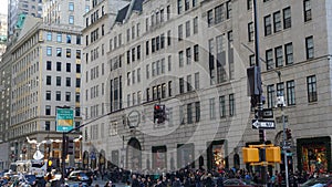 Fifth Avenue with Christmas decorations, New York