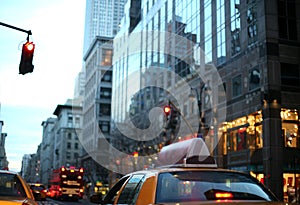 Fifth Avenue at dusk, New York