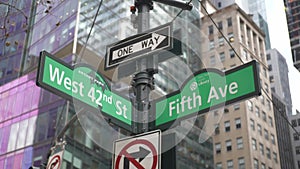 Fifth Avenue street sign in New York